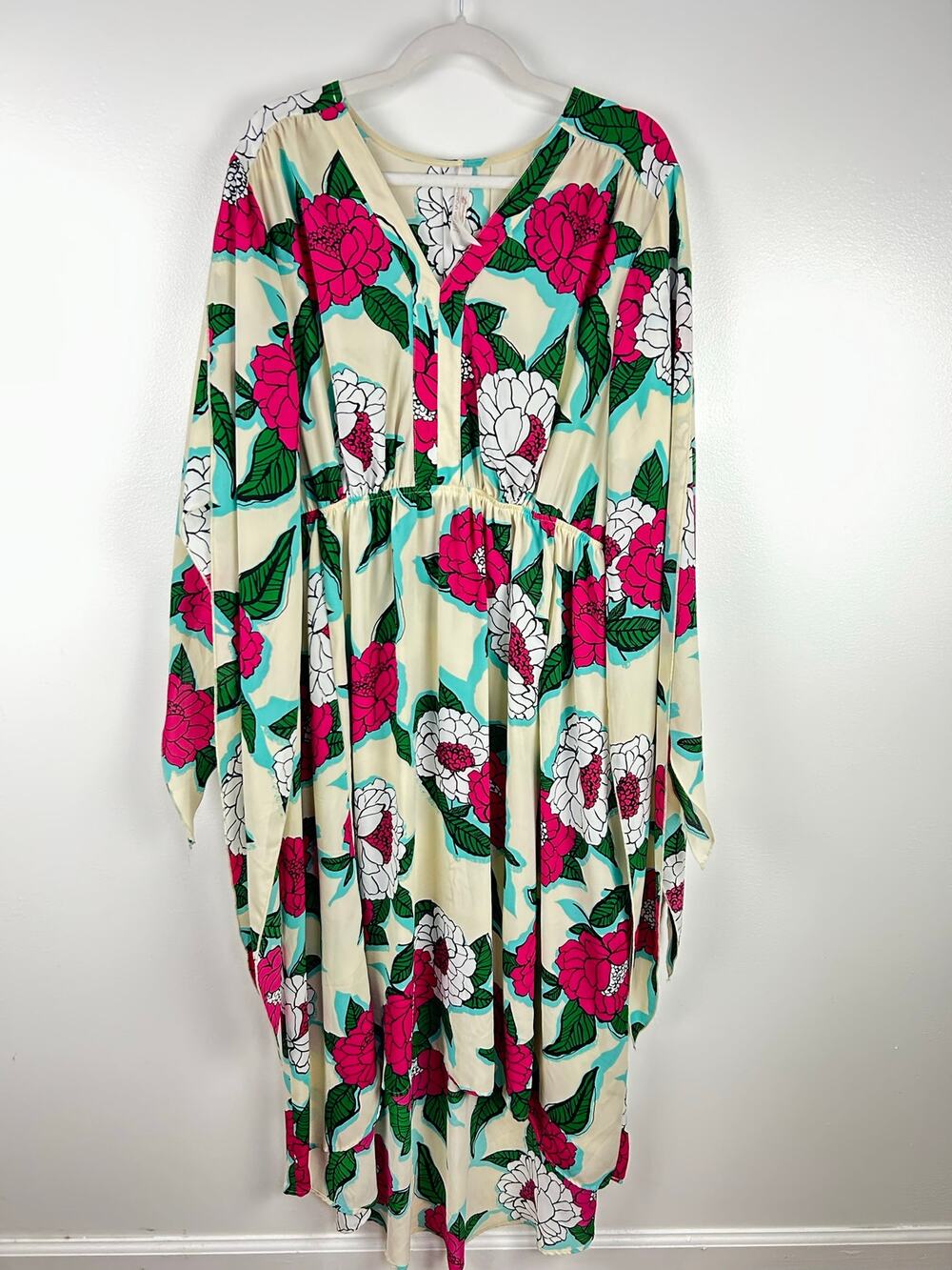 Melissa McCarthy X Seven7 Floral Kaftan Dress Women's Plus Size 2X